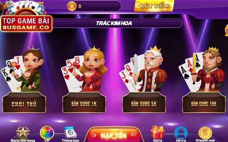 Các chương trình khuyến mãi và ưu đãi khi chơi Trác kim hoa tại 8US