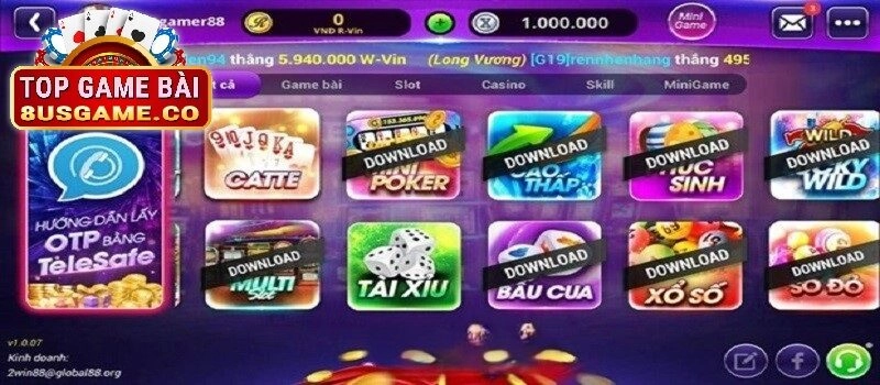 Hệ sinh thái và trò chơi đa dạng tại 8US