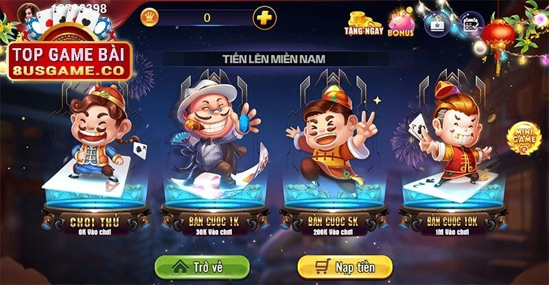 Hướng dẫn cách chơi tiến lên miền nam tại 8us