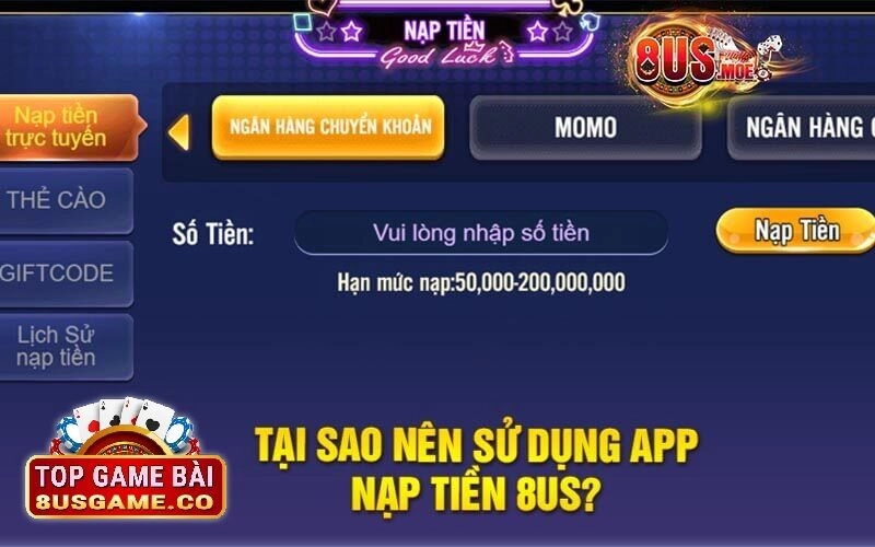 Những câu hỏi thường gặp về Nạp tiền tại 8US