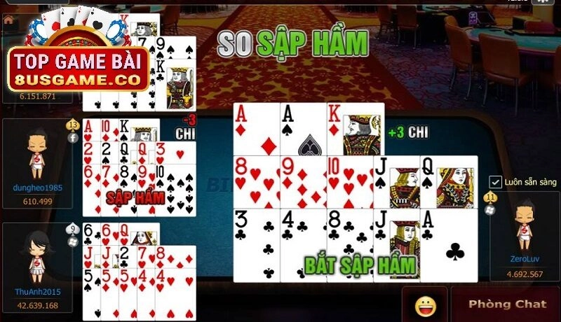 Những ưu điểm khi chơi mậu binh tại 8US